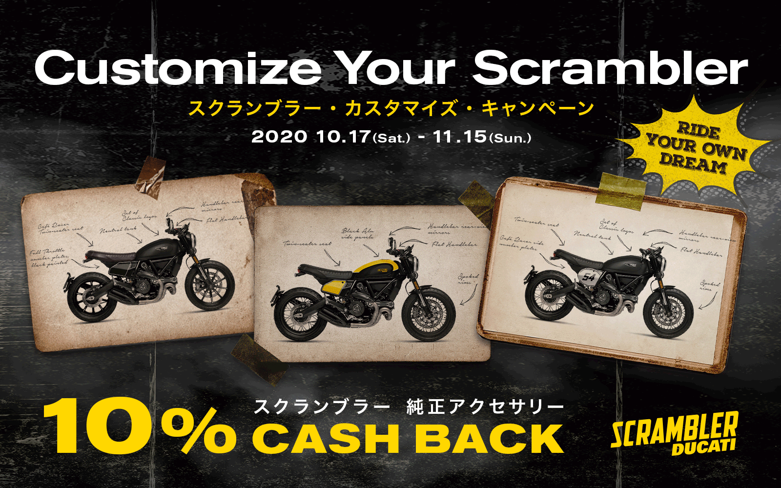 DUCATI スクランブラー・カスタマイズ・キャンペーン開催